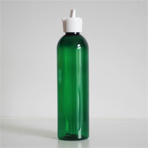 8 oz Green PET Bullet with White Turret Cap
