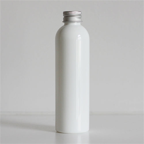 4 oz White Bullet Bottle with Aluminum Cap