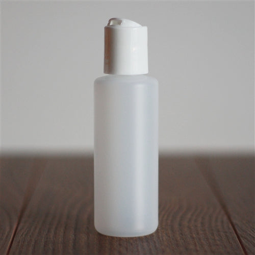 *60 ml Natural HDPE Cylinder with Disc Cap - White