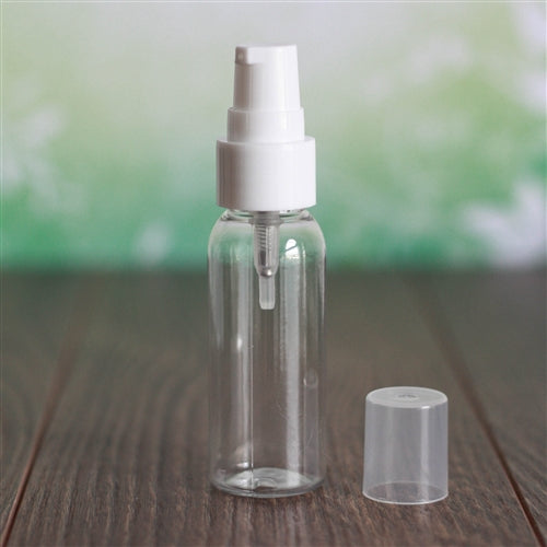 1 oz Clear Bullet with Treatment Pump - White