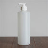 500 ml Natural HDPE Cylinder with Pump - White