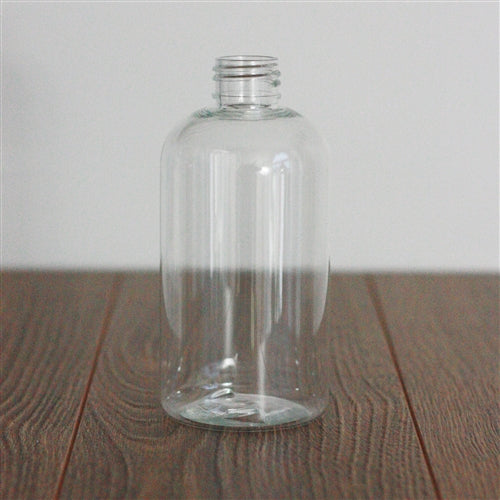 8 oz Clear PET Boston Round Without Closure